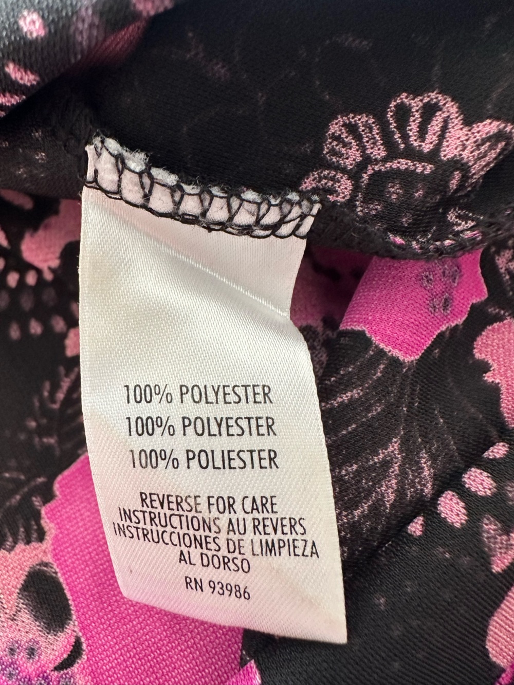 Casual Corner Pink and Black Floral Skirt, size medium - Picture 5 of 9